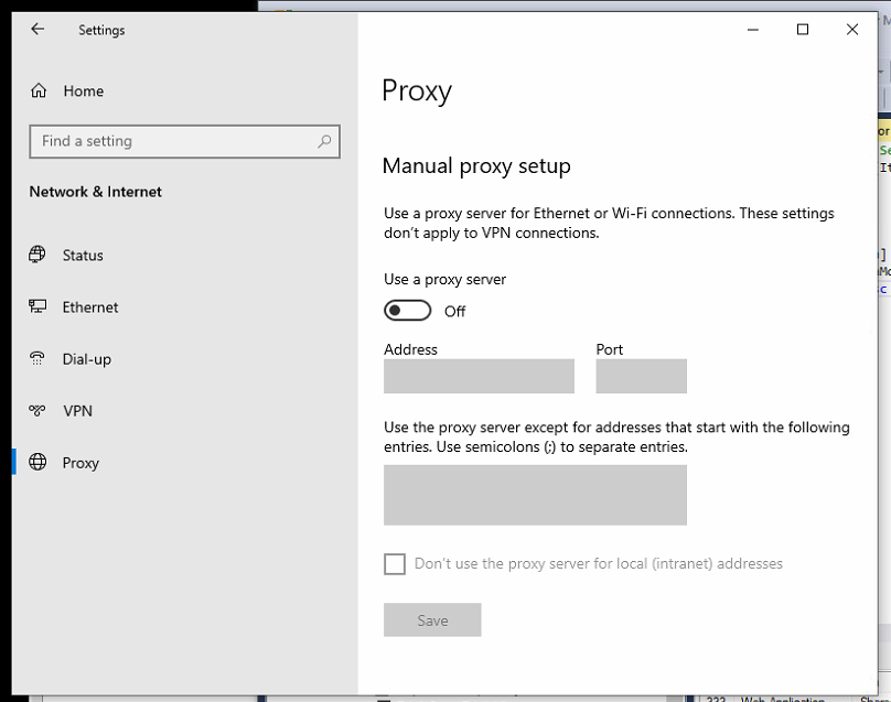 no proxy example