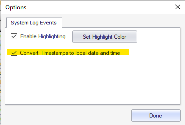 new options section in management console