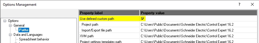 Use defined custom path