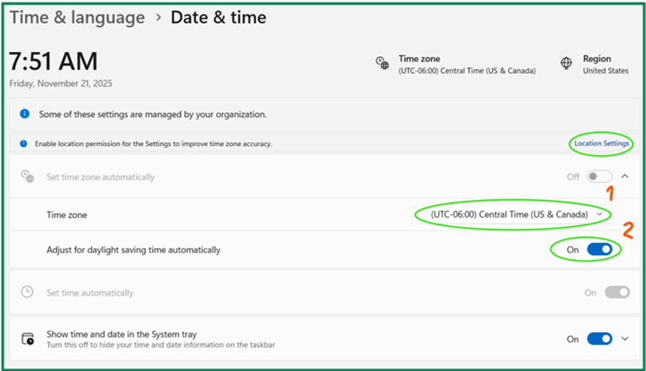 Time adjustment
