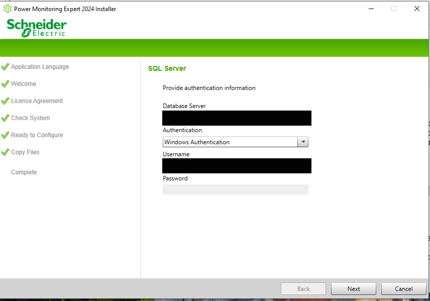 installer window
