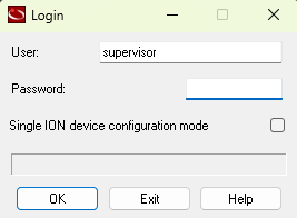 ion setup login screen