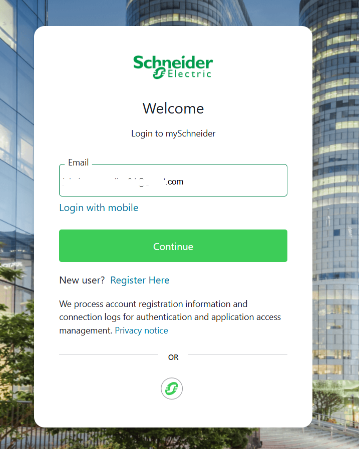 2nd login page for mySE