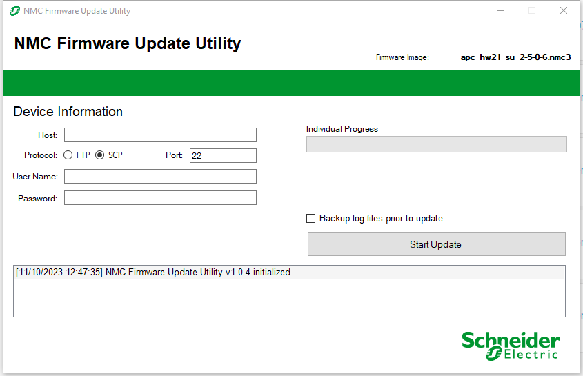 NMC Firmware Update Utility