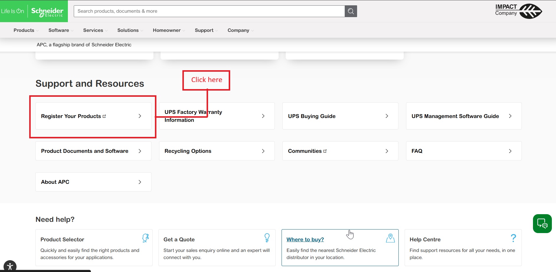 Registet product 1 