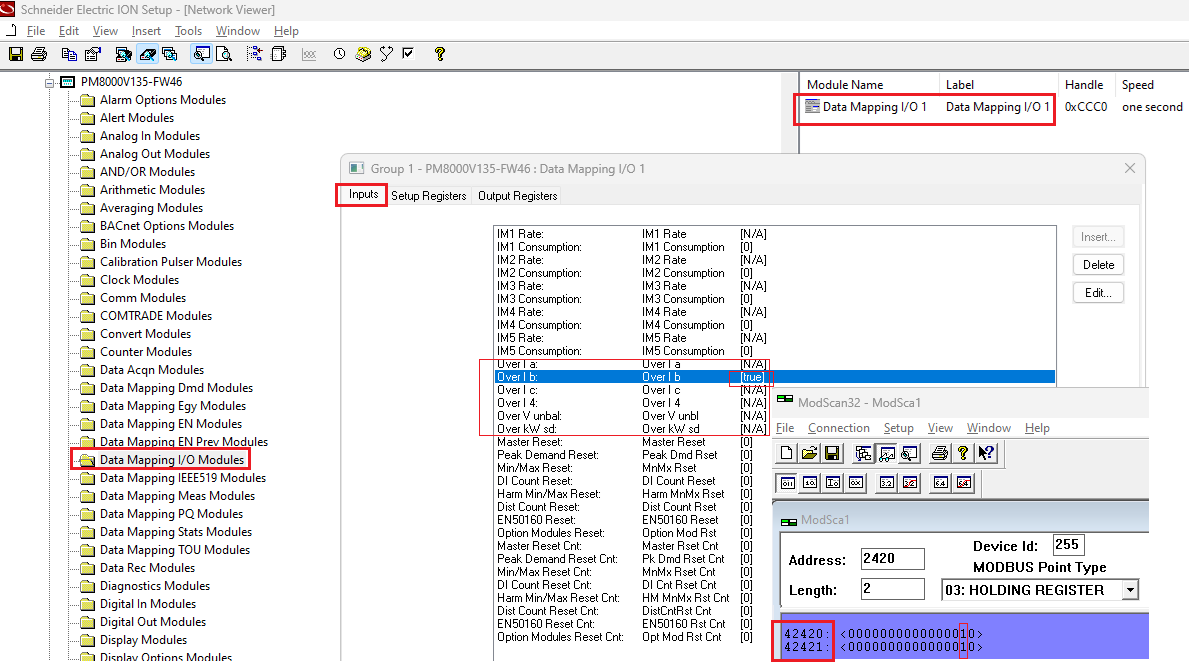 Setpoint Status and State-Enabled and true