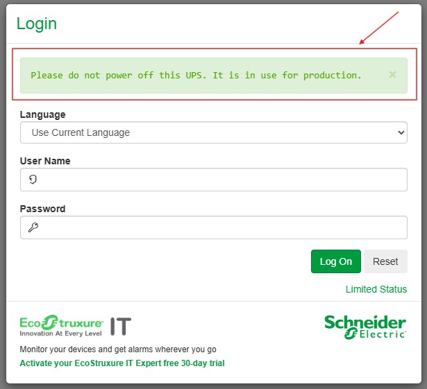 This image contains a screenshot of the login page of NMC web interface.