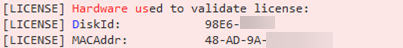 Disk ID and MAC address