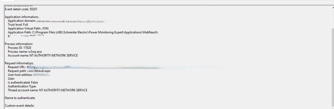 Event Viewer Error Message 