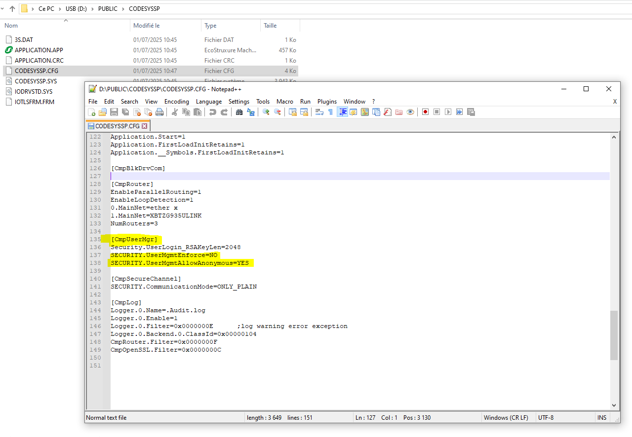How to edit the codesyssp.cfg file