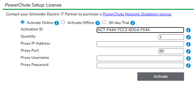 Activate license