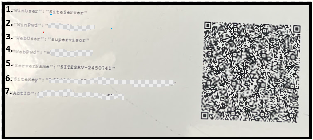 Site Server label