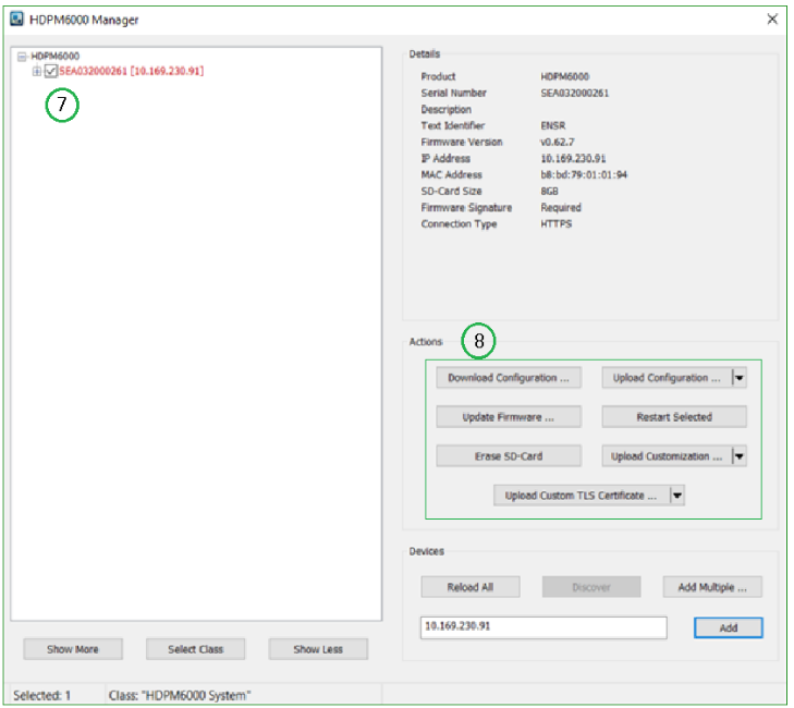 In the HDPM6000Manager tool 6