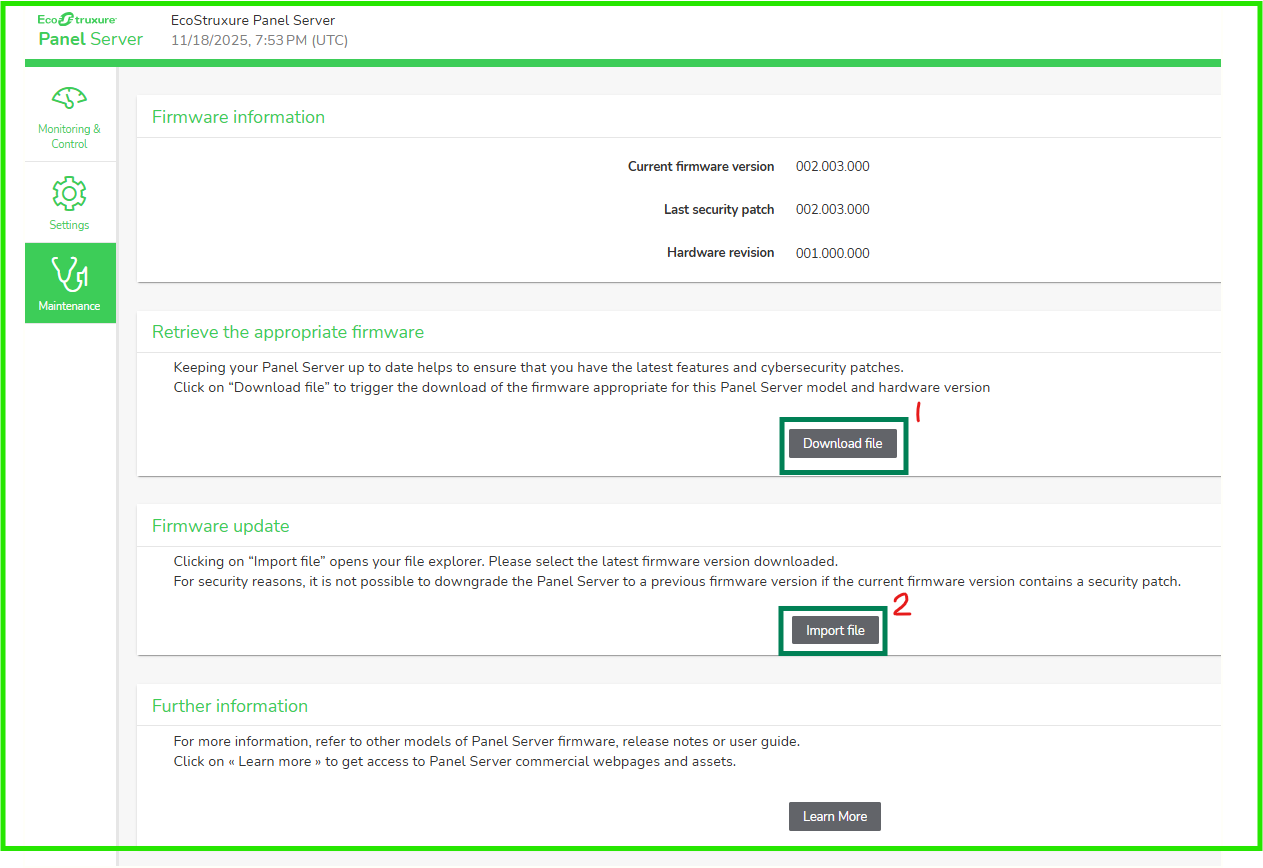 Update page