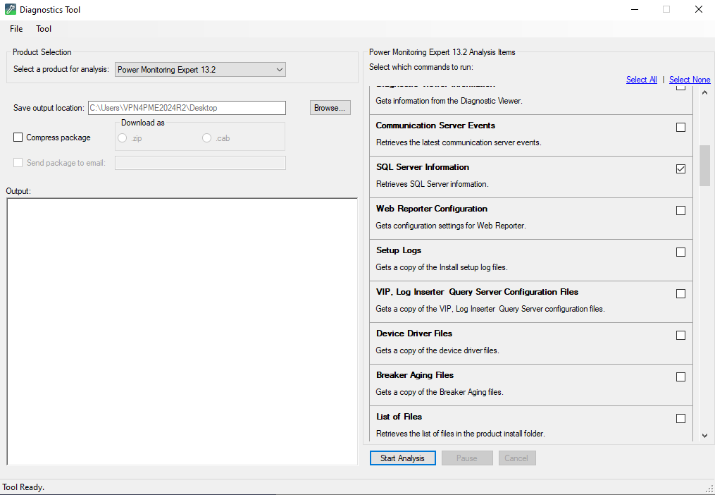 diagnostic tool options