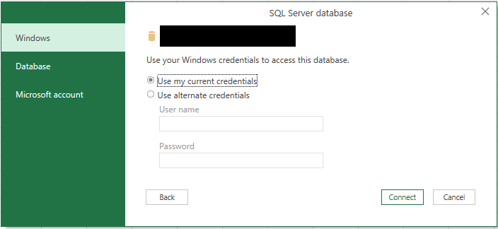 connecting to database instance