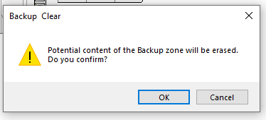 backup clear confirmation
