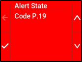 P.19 alarm screen