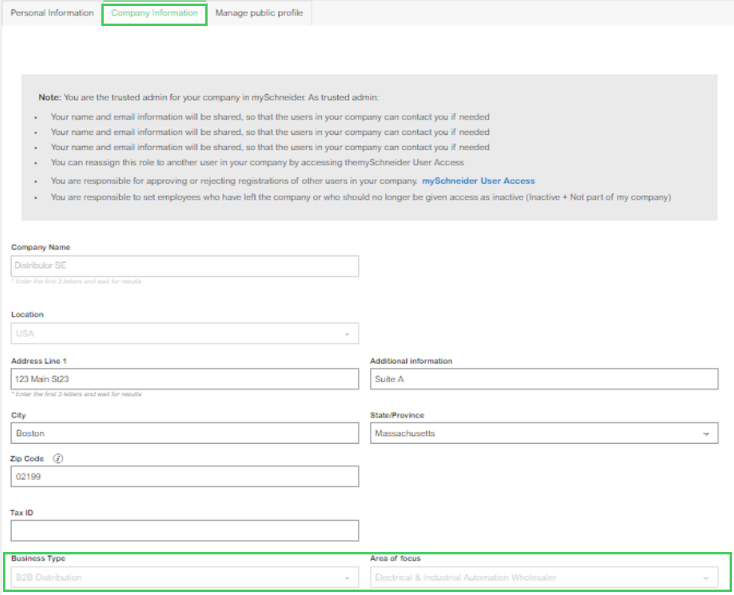 Trusted admin business focus