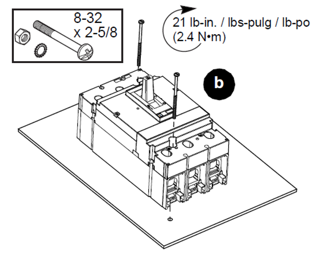 Powerpact H/J frame mounting screws