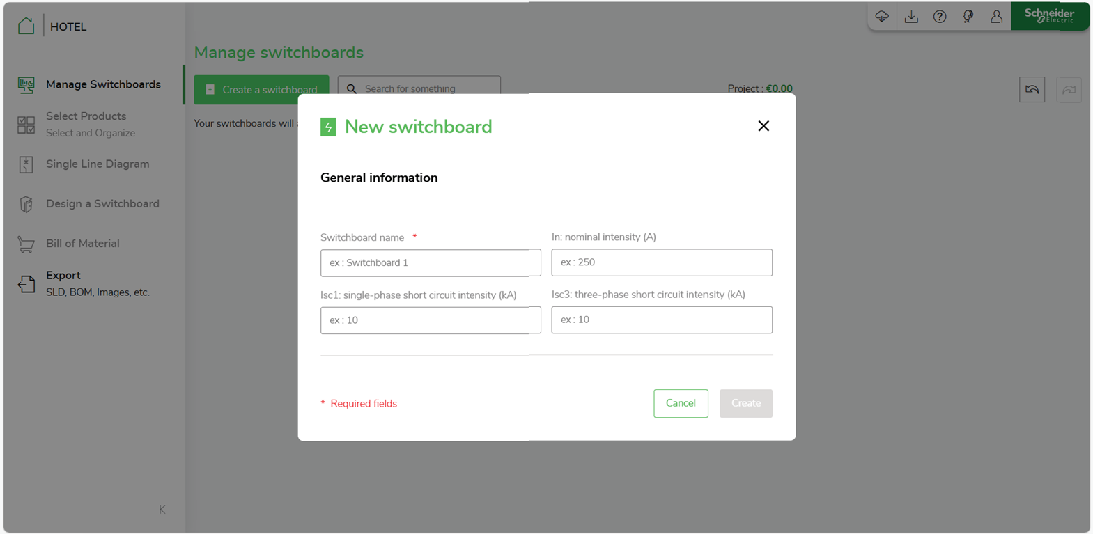 switchboard creation