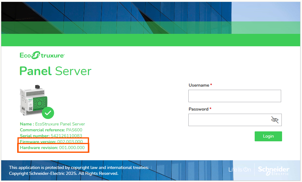 Figure 1: EPaS Web page login window
