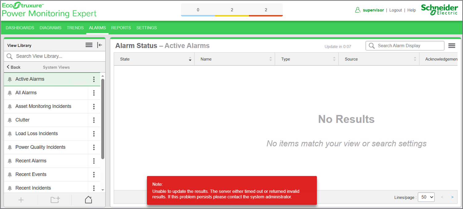 Unable to update results