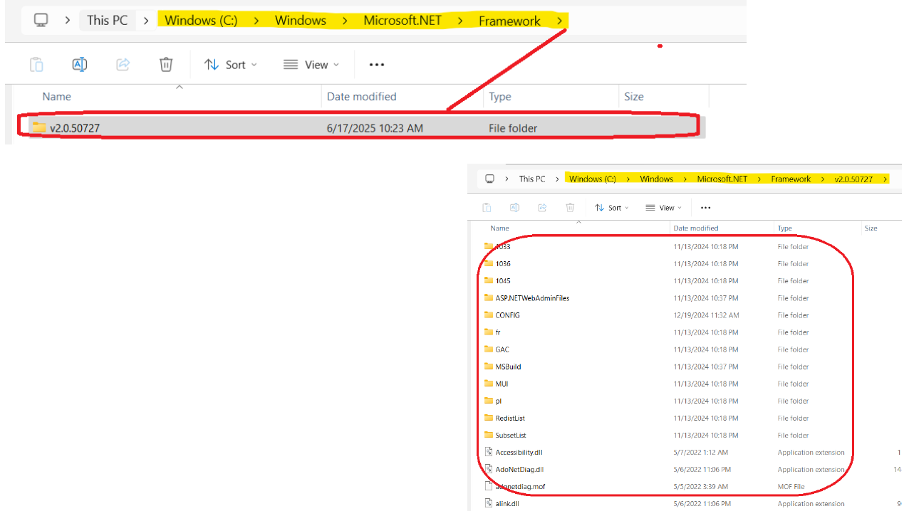 content check directory .Net framework