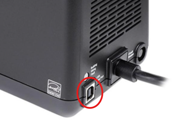 An image showing the Back UPS ES M USB port location