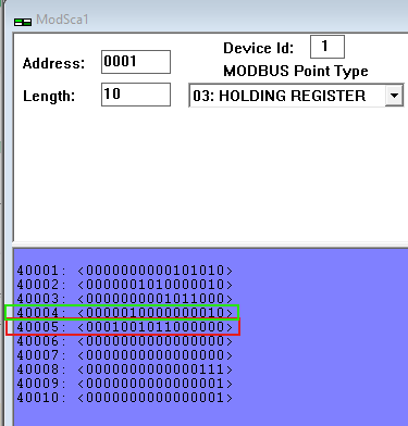 Firmware Registers Binary Format