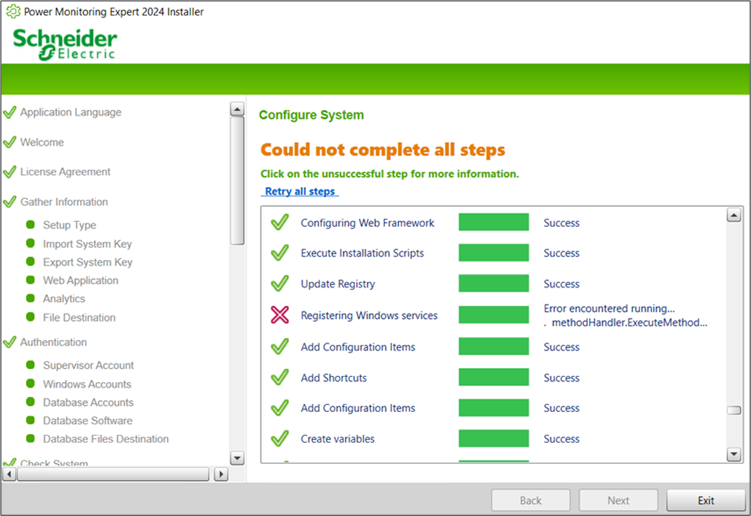 Registering Windows Services error