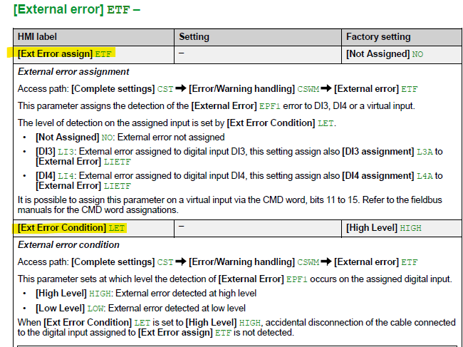 external error.