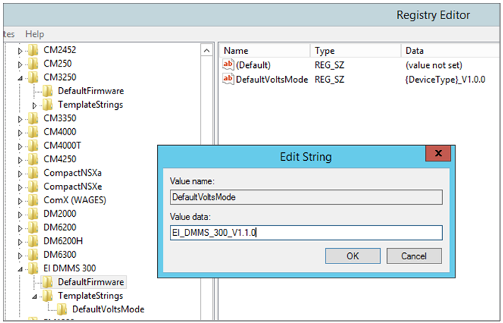 Registry entry to edit
