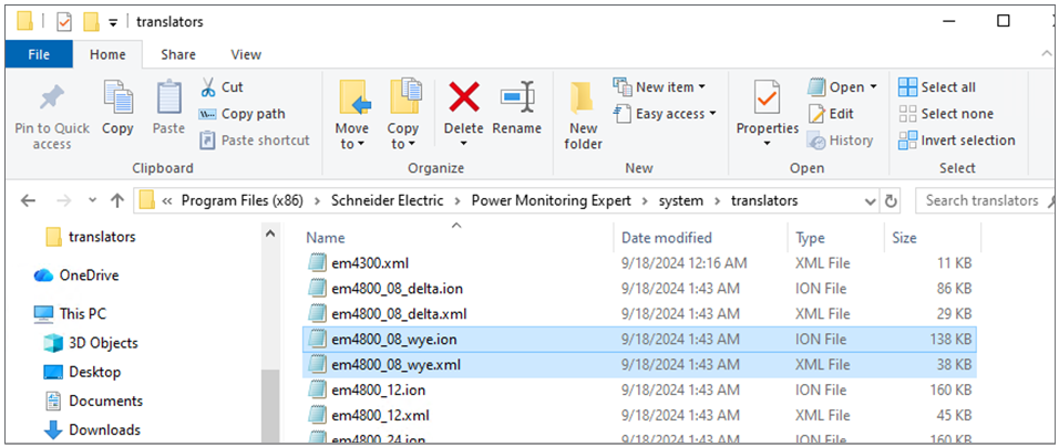 system translators .ion and .xml files