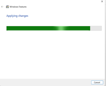 progress bar to show the donwloading/installation of the required files for .NET framework installation
