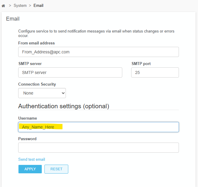 User Name Field