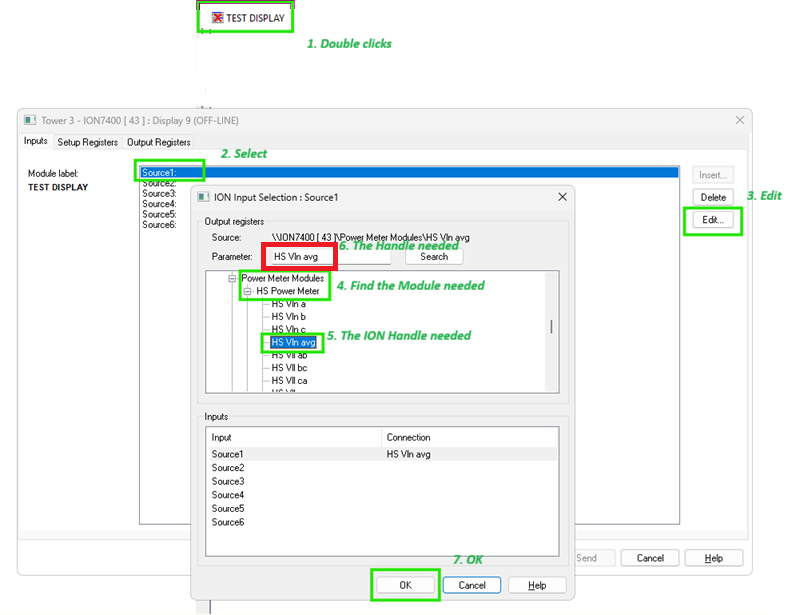 Figure 3: Using the ION Display Module to add &nbsp;the ION handle to be displayed.