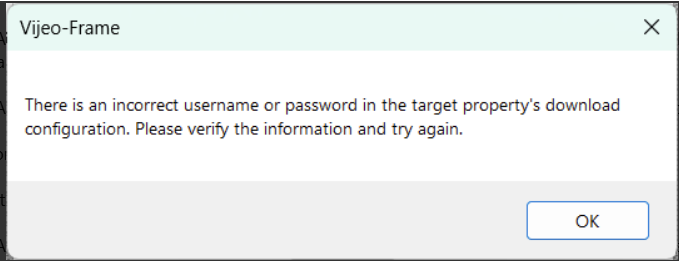 Error message