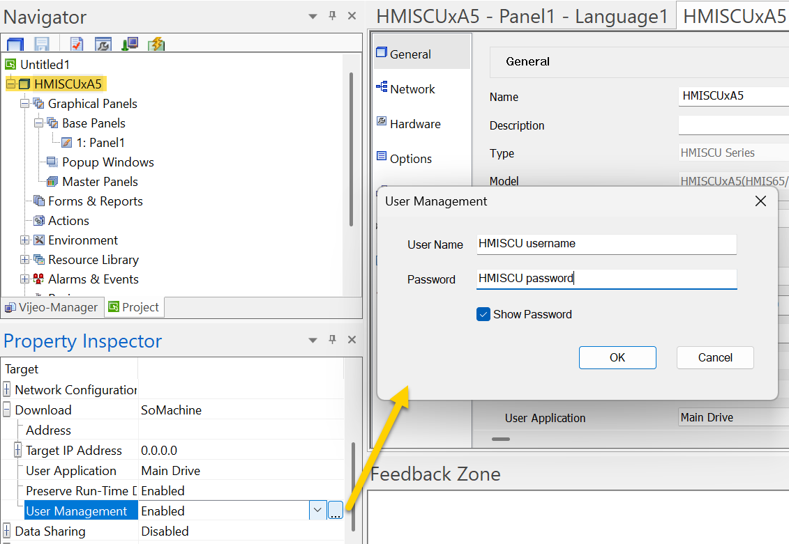 User Management setting