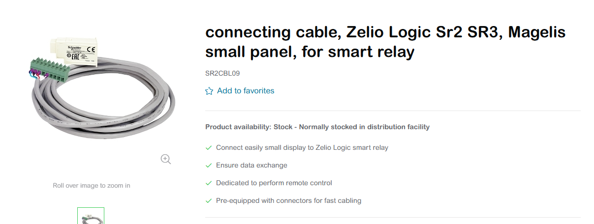 SR2CBL09 cable